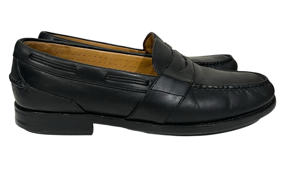 Sperry Men's Gold Cup Black Leather Penny Loafers Shoes Size 10 M